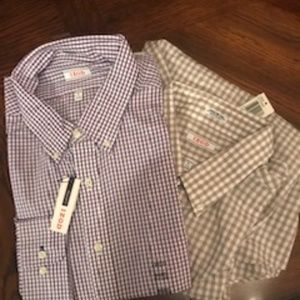IZOD Regular Fit Plaid Full Sleeve 17.5 NWT
